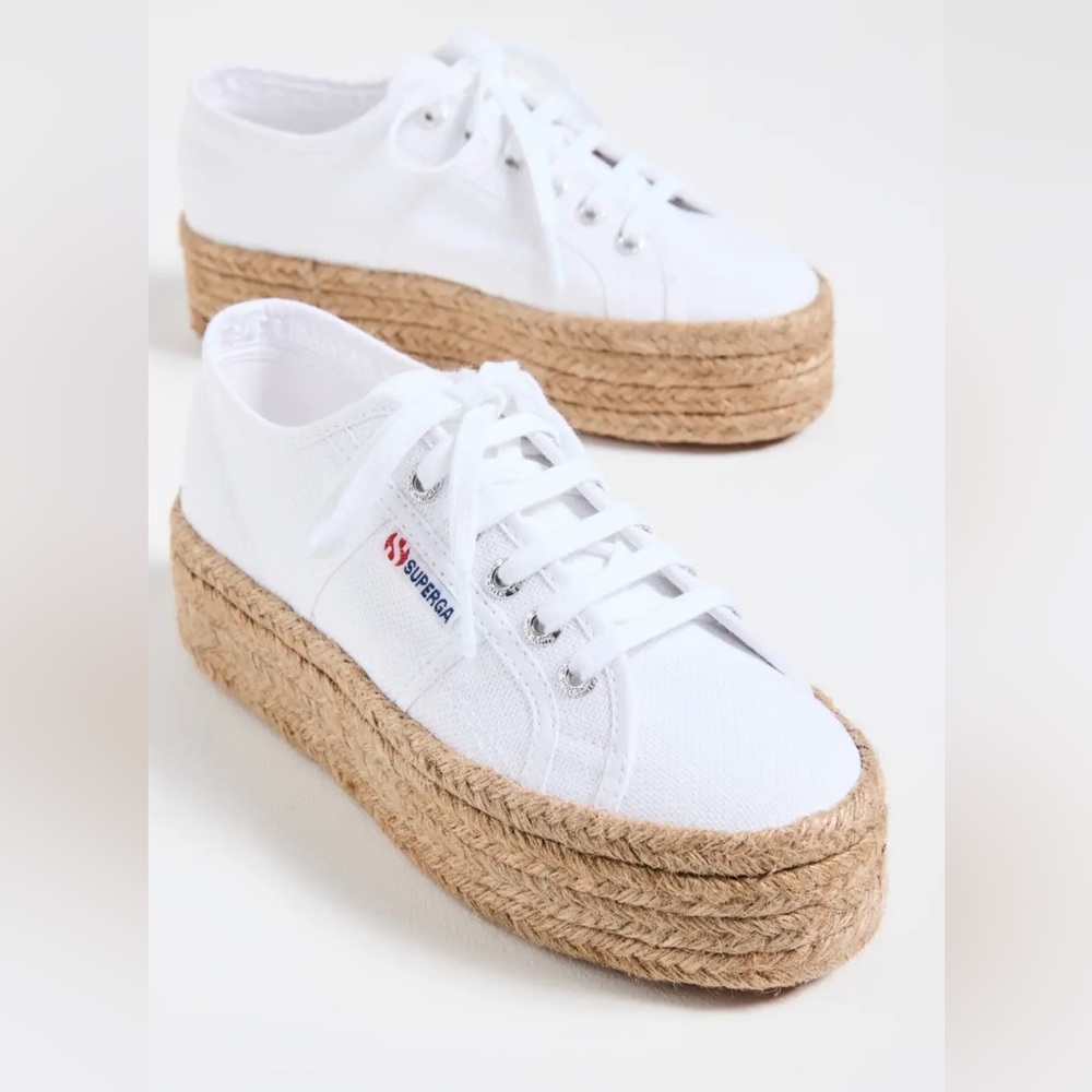 Superga sneakers, rubber sole, platform height 1.6 inches